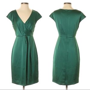 Jade Green J. Crew Alexa Silk Taffeta Dress